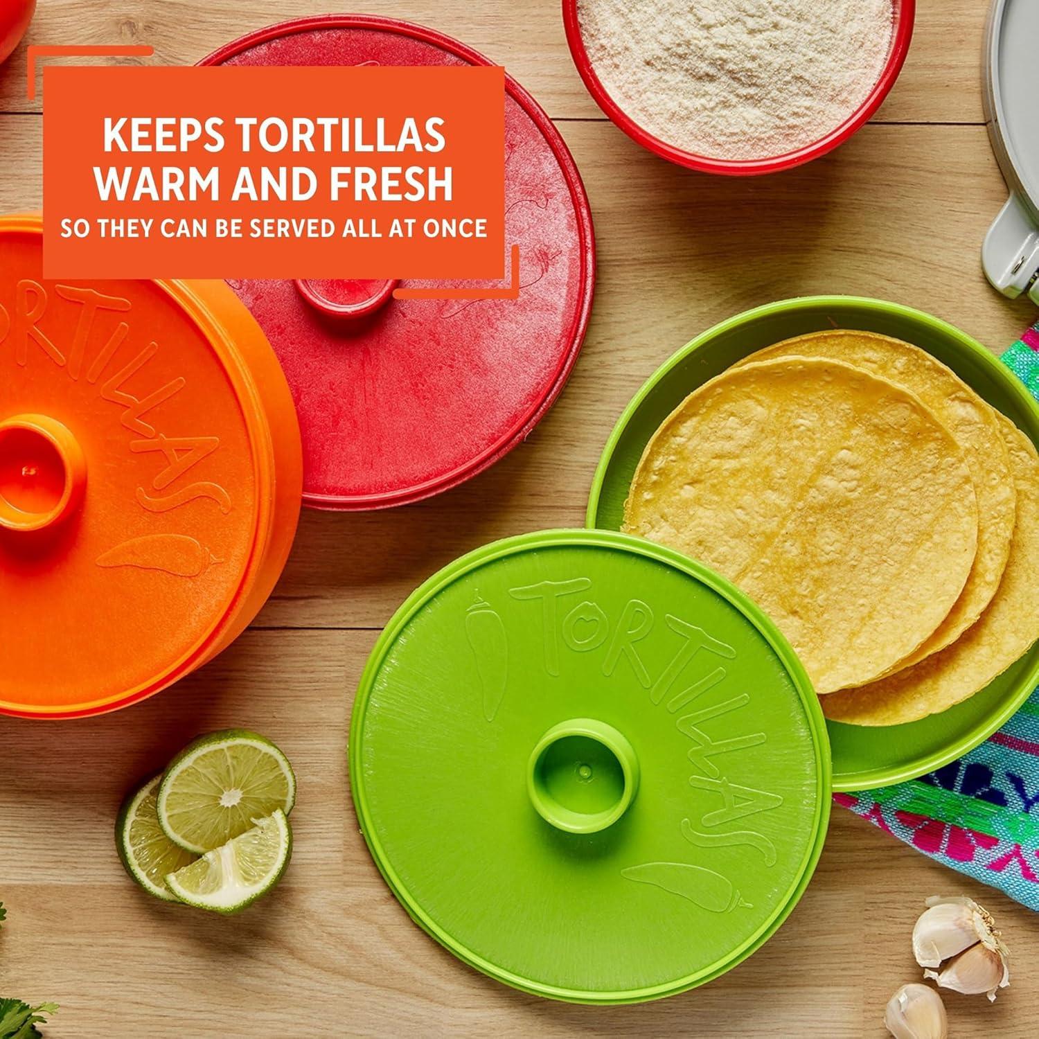 imageImusa 7 Inch Tortilla Warmer Assorted ColorsOrange