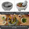 IMUSA 8.5″ Traditional Heavy Duty Polished Granite Molcajete for Fresh Guacamole, Salsa, Pesto, Herbs, Spices(6 Inches)