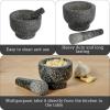 IMUSA 8.5″ Traditional Heavy Duty Polished Granite Molcajete for Fresh Guacamole, Salsa, Pesto, Herbs, Spices(6.5 Inches)