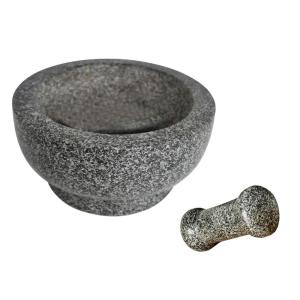 IMUSA 8.5″ Traditional Heavy Duty Polished Granite Molcajete for Fresh Guacamole, Salsa, Pesto, Herbs, Spices(8.5 Inches)
