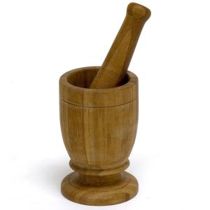 IMUSA USA LIS-005W Jumbo Mortar with Pestle, Wood(Large)