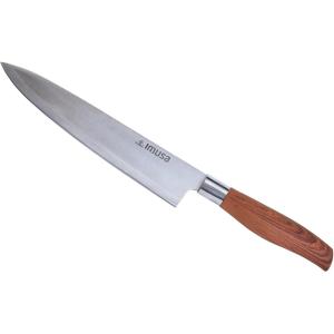 Imusa 8in Chef WL Stainless Steel Chef Knife with Wood Look Handle(8″)