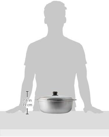 imageIMUSA GAU80508 Jumbo Traditional Natural Caldero for Cooking and Serving 18 Quart SilverAluminum Lid