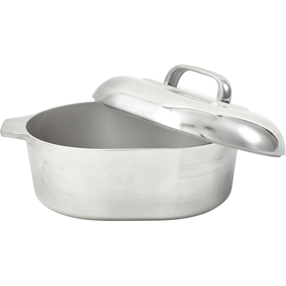 imageIMUSA 11in H Cajun Cast Aluminum Oval Roaster with Lid13 Inch