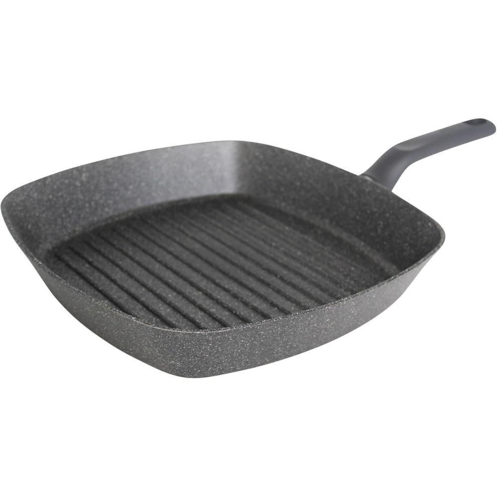imageIMUSA 35 Quart Made in Colombia Nonstick Caldero with Glass LidGrayDeep Grill