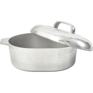 IMUSA 11in H. Cajun Cast Aluminum Oval Roaster with Lid(13 Inch)