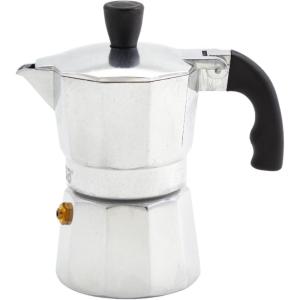 IMUSA 12-Cup Stovetop Espresso Maker, Cast Aluminum Coffee Maker, Cuban Coffee Brewer, Moka Pot Style, Portable Coffee Maker for Home, Camping, or Travel(Silver)