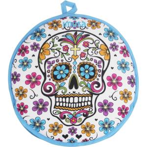 IMUSA 12in Cloth Tortilla Warmer, Talavera(Calabera print)