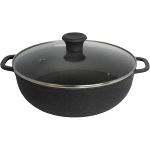 IMUSA 3.5 Quart Made in Colombia Nonstick Caldero with Glass Lid,Gray(Caldero)