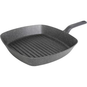 IMUSA 3.5 Quart Made in Colombia Nonstick Caldero with Glass Lid,Gray(Deep Grill)