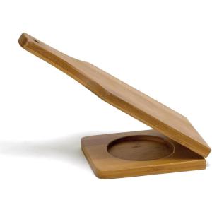 IMUSA BAM-10007 Jumbo Tostonera, Natural – Bamboo Pataconera, Plantain Press, Tortilla Quesadilla Maker Flour Dough Press for Quesadillas Tortillas Indian Roti Tostones Patacones(Jumbo)
