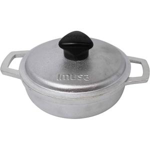 IMUSA Caldero Stock Pot with Glass Lid 7QT, 30cm, Cast Aluminum, Perfect for Serving Small & Medium Groups, Riveted Handles, Made in Colombia, Silver(6 Pack)