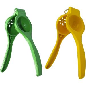 IMUSA Lime and Lemon Manual Squeezers Set Citrus Juicer for Max Extraction, Aluminium, Yellow & Green(Yellow  Green)