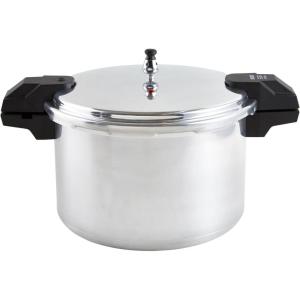 IMUSA USA A417-80807 16Qt Jumbo Stovetop Pressure Cooker with Regulator and Side Handles, Silver(16 Quarts)
