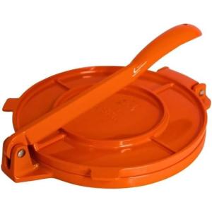 IMUSA USA Tortilla Press, 8″ DS, Black(Aluminum- Orange)