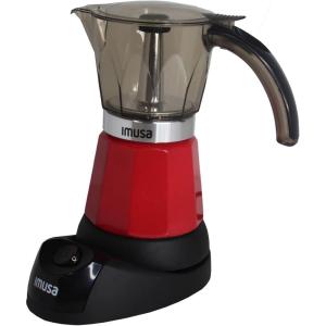Imusa 6 or 3cup Electric Espresso Maker, Black(Red)