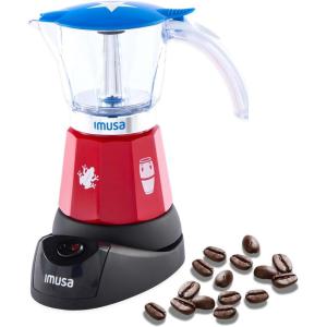 IMUSA Puerto Rico Flag Espresso Maker 6 Cup or 3 Cup | Limited Edition Moka Pot Coffee Maker | Cast Aluminum & Tritan Stovetop Espresso Machine | Traditional Puerto Rican Coffee Pot