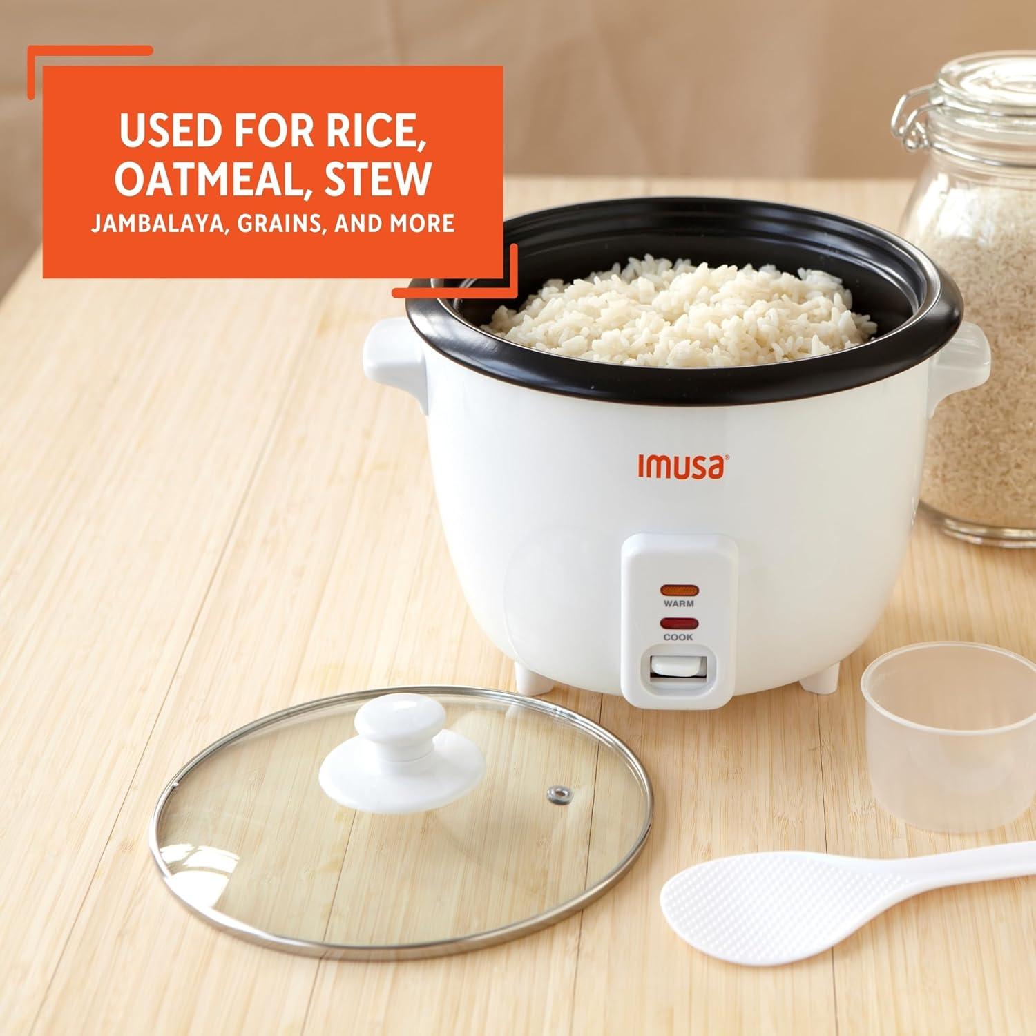 imageIMUSA 10cup Deluxe Stainless Steel Electric Rice Cooker with Steam Tray10 Cups