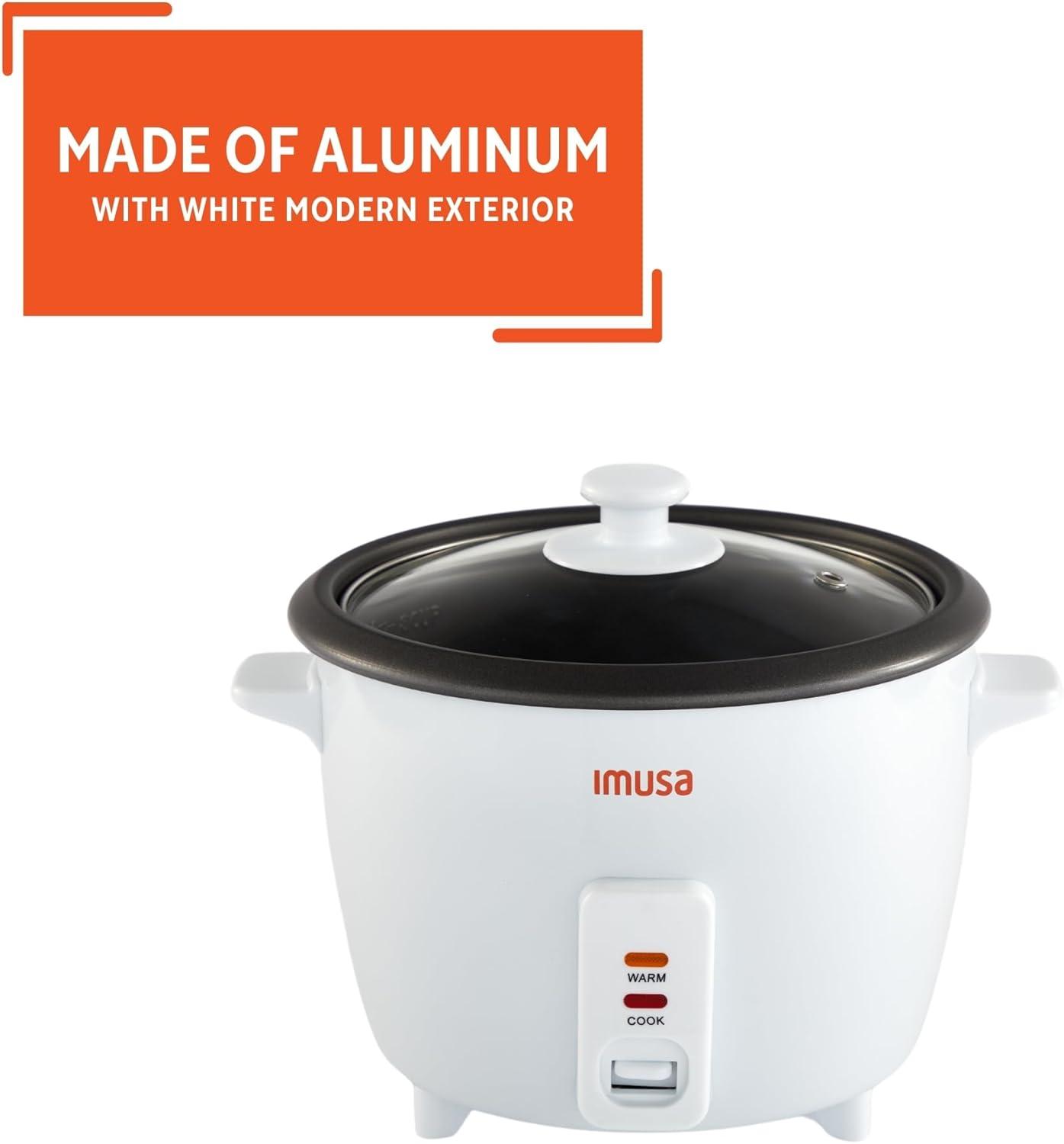 imageIMUSA 10cup Deluxe Stainless Steel Electric Rice Cooker with Steam Tray10 Cups