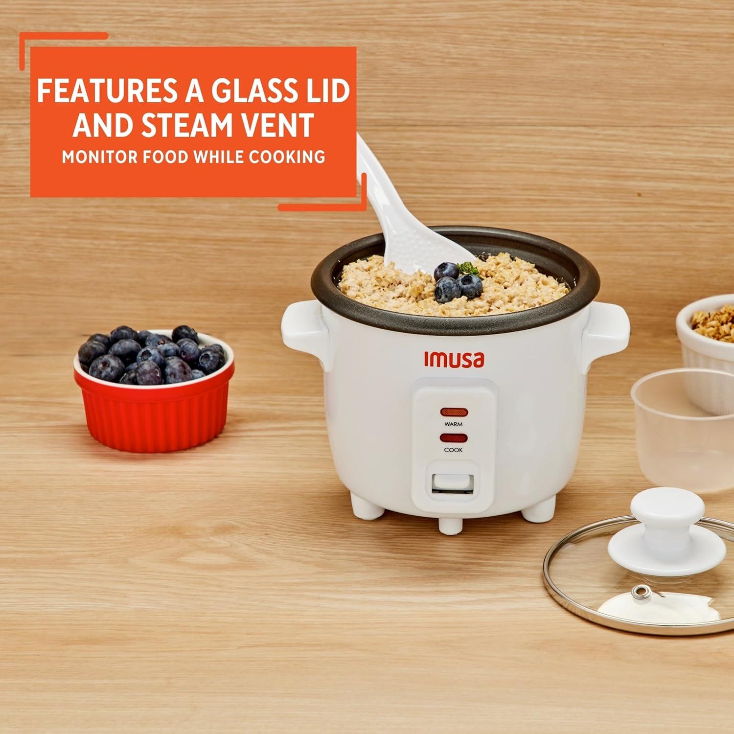 imageIMUSA 10cup Deluxe Stainless Steel Electric Rice Cooker with Steam Tray15 Cups