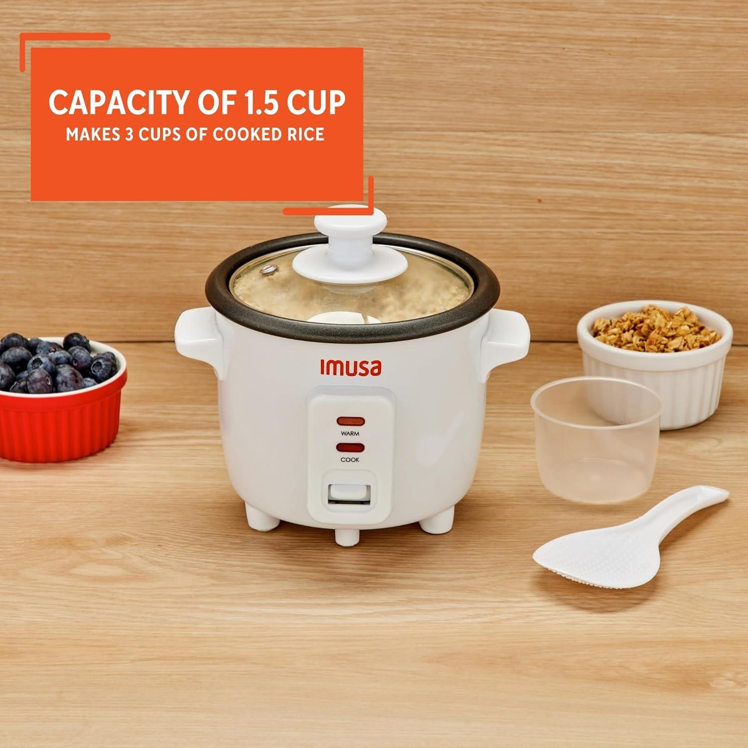 imageIMUSA 10cup Deluxe Stainless Steel Electric Rice Cooker with Steam Tray15 Cups