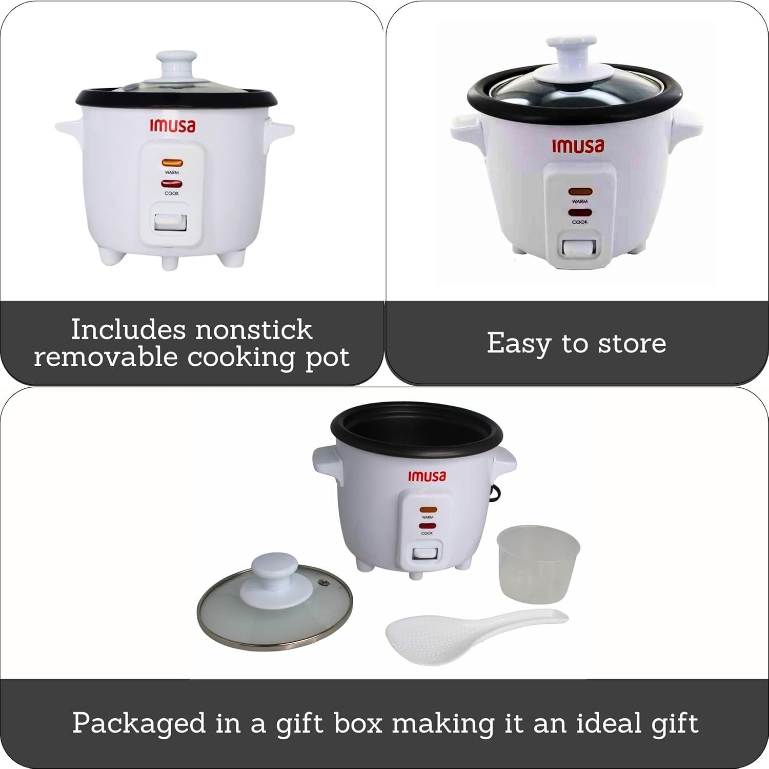 imageIMUSA 10cup Deluxe Stainless Steel Electric Rice Cooker with Steam Tray15 Cups