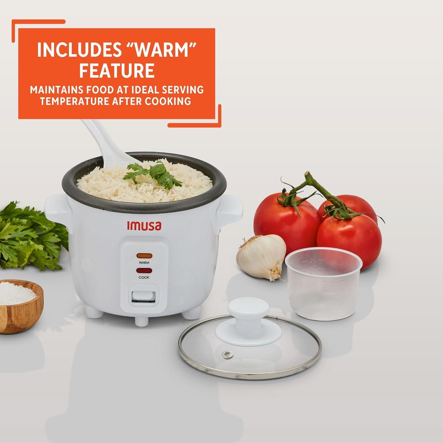 imageIMUSA 10cup Deluxe Stainless Steel Electric Rice Cooker with Steam Tray15 Cups