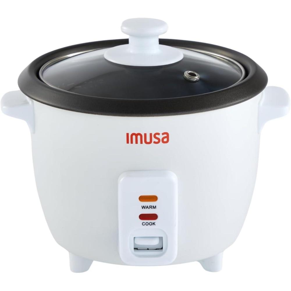 imageIMUSA 10cup Deluxe Stainless Steel Electric Rice Cooker with Steam Tray3 Cups