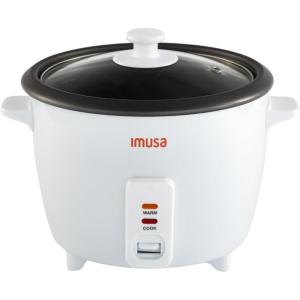 IMUSA 10cup Deluxe Stainless Steel Electric Rice Cooker with Steam Tray(10 Cups)