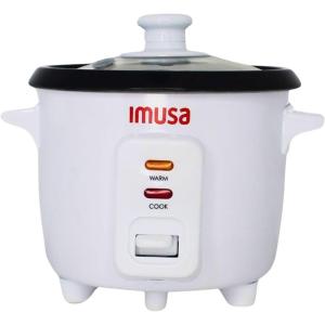 IMUSA 10cup Deluxe Stainless Steel Electric Rice Cooker with Steam Tray(1.5 Cups)