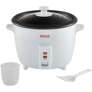 IMUSA Electric Rice Cooker 10 Cup Cooked 5 Cup Uncooked – Ceramic Nonstick Pot, Multi Cooker for Rice, Quinoa, Oatmeal, Stew – Keep Warm – Compact for Kitchen Dorm RV(10 Cup)